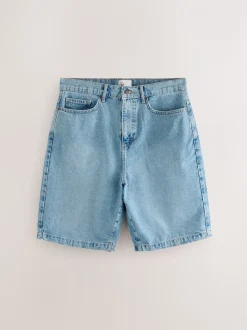 Middenblauw met wassing - EDIT Jort denim shorts