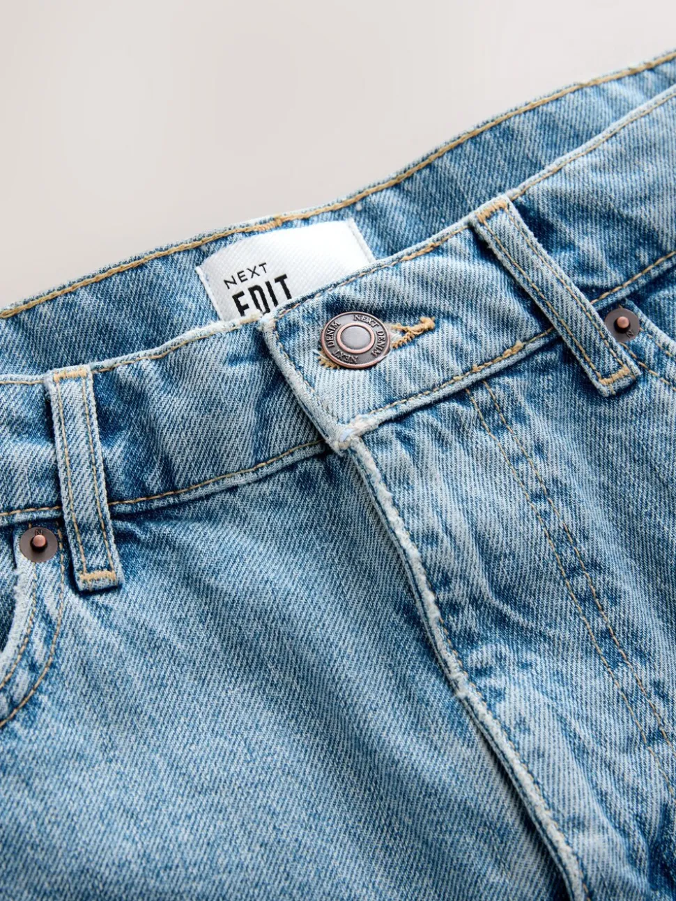 Middenblauw met wassing - EDIT Jort denim shorts