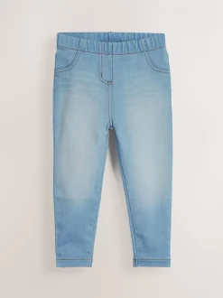 Middenblauw/lichtblauw denim - Jegging met elastische taille (3 mnd-7 jr)