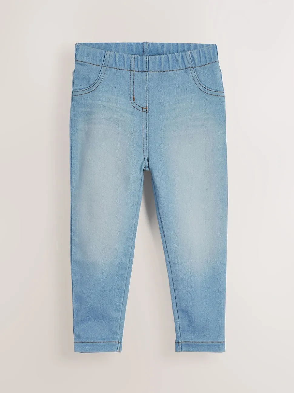 Middenblauw/lichtblauw denim - Jegging met elastische taille (3 mnd-7 jr)