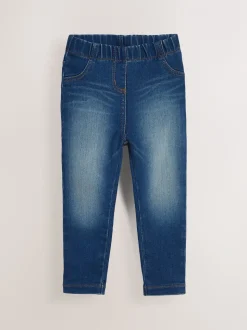 Middenblauw/lichtblauw denim - Jegging met elastische taille (3 mnd-7 jr)