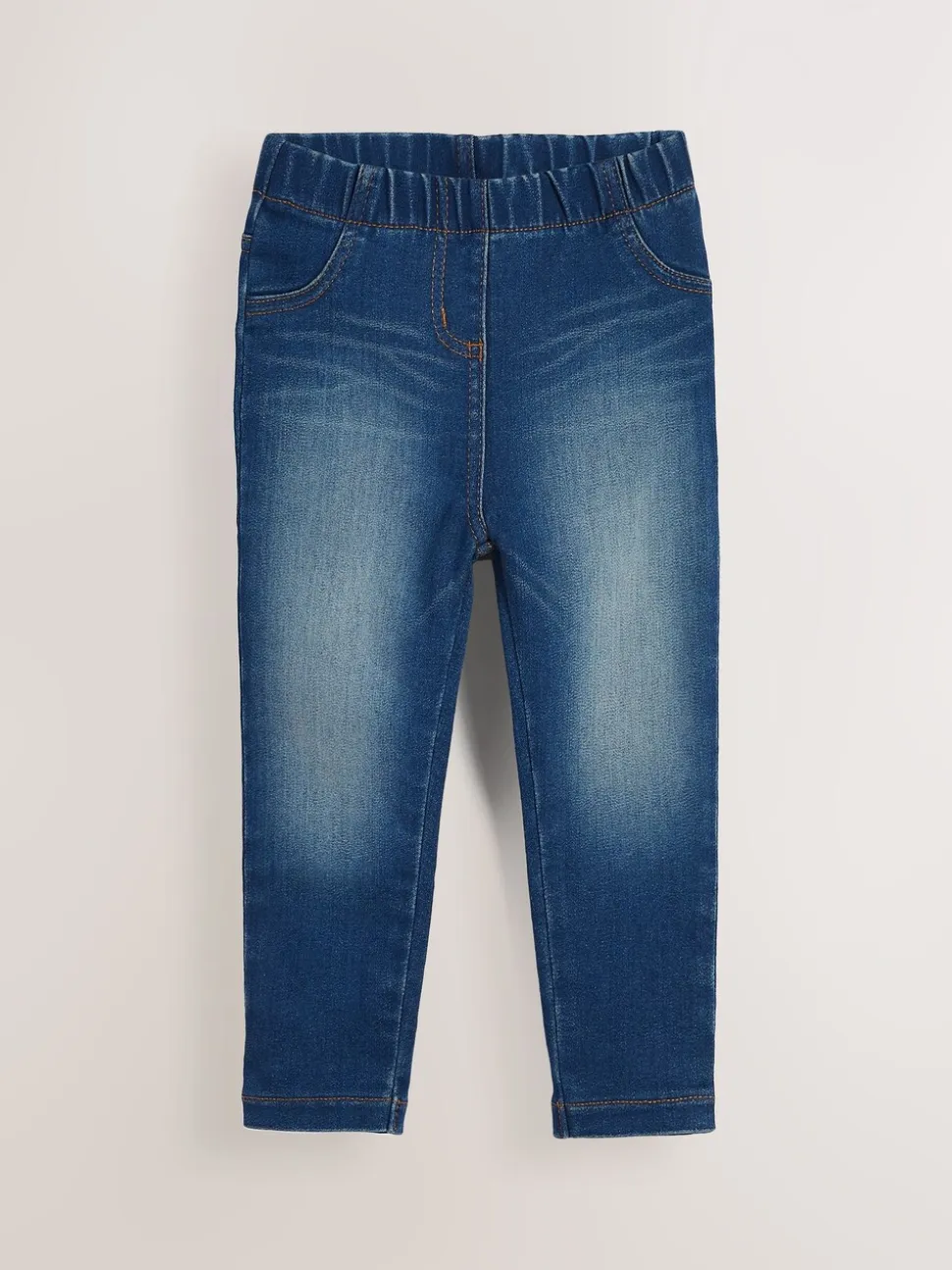 Middenblauw/lichtblauw denim - Jegging met elastische taille (3 mnd-7 jr)