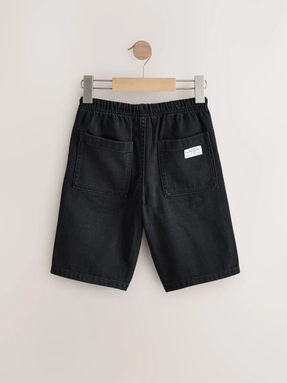 Middenblauw/zwart - Bermuda denim shorts met elastische taille verpakking van 2 (3 - 16 jr)