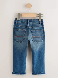 Middenblauw/zwart denim - 2 Pack Regular Fit Comfort Stretch Jeans (3mths-7yrs)