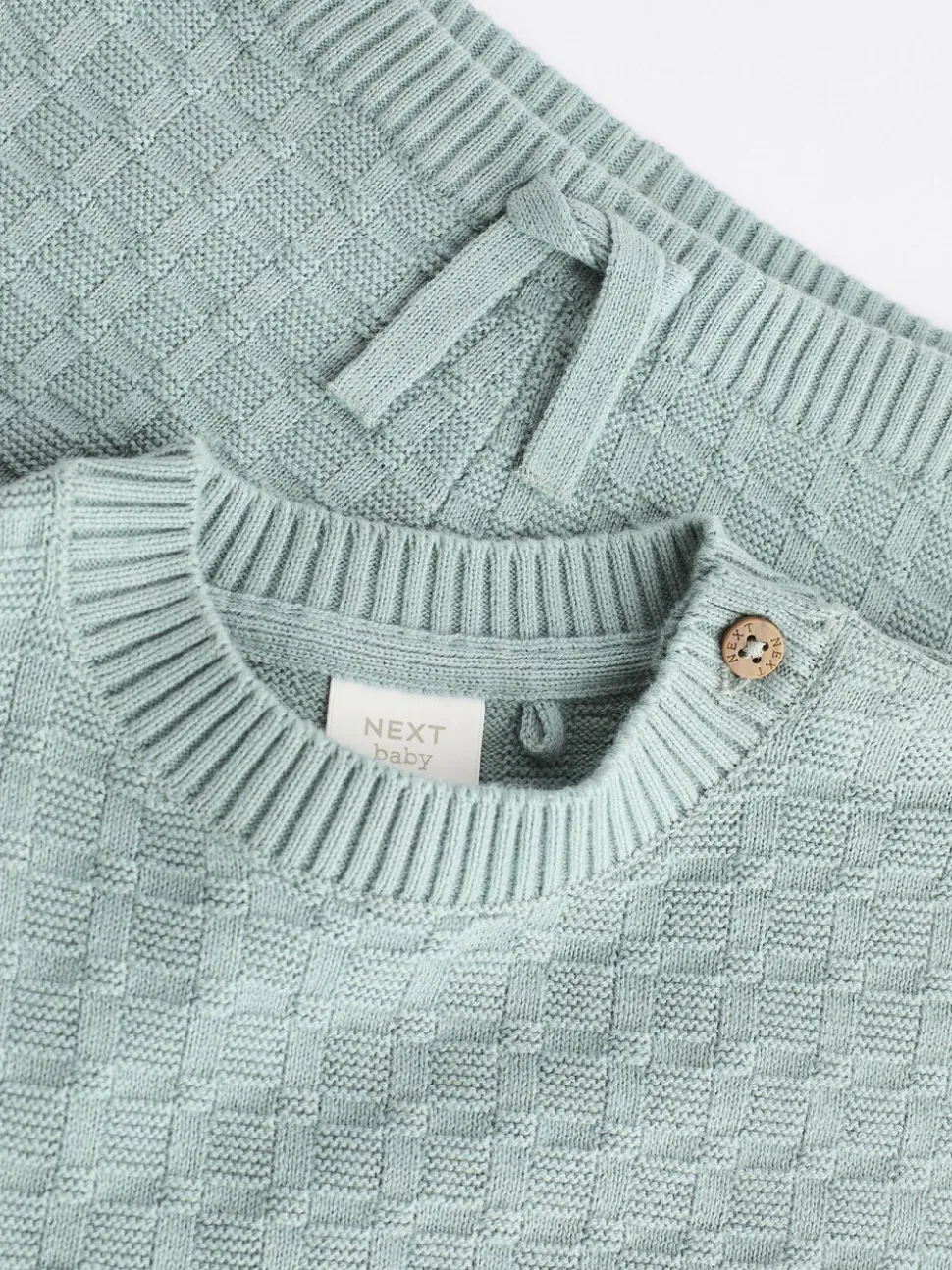 Mineraal - Babyset met gebreide trui en legging van 100% katoen met textuur (0mnd -3jr)