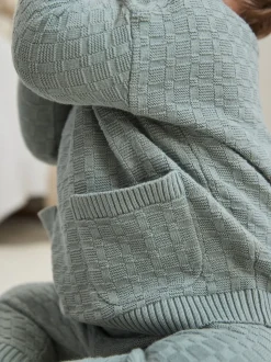 Mineraal - Babyset met gebreide trui en legging van 100% katoen met textuur (0mnd -3jr)