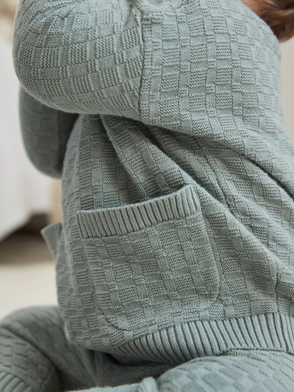 Mineraal - Babyset met gebreide trui en legging van 100% katoen met textuur (0mnd -3jr)