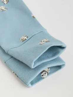 Mineraalblauw - 100% katoenen babyslaapzakjes met tweewegrits verpakking van 5 (0mnd -2jr)