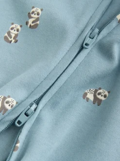 Mineraalblauw - 100% katoenen babyslaapzakjes met tweewegrits verpakking van 5 (0mnd -2jr)