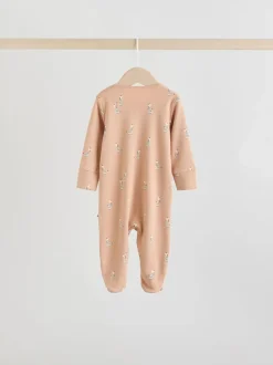 Mineraalblauw - 100% katoenen babyslaapzakjes met tweewegrits verpakking van 5 (0mnd -2jr)