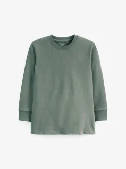 Mineraalgroen - Behaaglijk T-shirt met lange mouwen (3-16 jr)