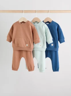 Mineraalkleurig - Baby Sweatshirt en Joggingbroeken Set 6 stuks (0mnd-3jaar)