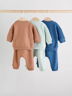 Mineraalkleurig - Baby Sweatshirt en Joggingbroeken Set 6 stuks (0mnd-3jaar)