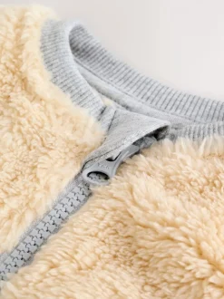 Mineraalkleurig - Kleurgeblokkeerde fleece pyjama