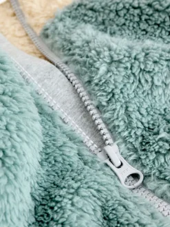 Mineraalkleurig - Kleurgeblokkeerde fleece pyjama
