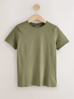 Mineraalkleurig - Set van 5 T-shirts met ronde hals en hoog katoengehalte