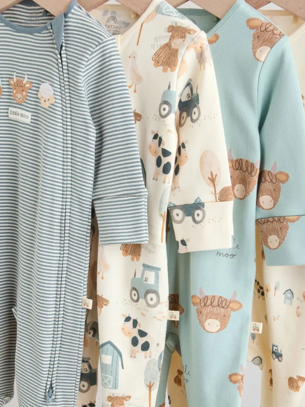 Mineraalkleurig - Verpakking van 4 Hamish-babypyjama's (0-2jr)