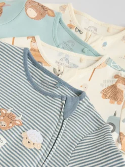Mineraalkleurig - Verpakking van 4 Hamish-babypyjama's (0-2jr)