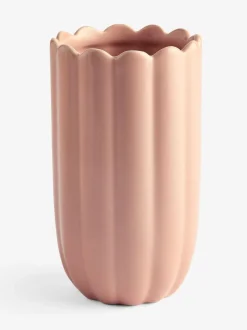 Mini Ceramic Scalloped Vase