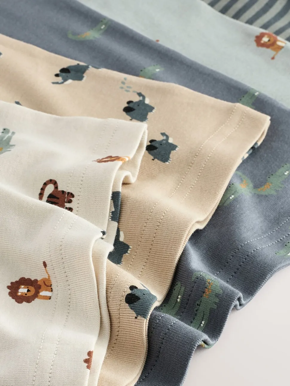 Mini-safariprint - 100% katoenen hemden set van 5 (1.5 - 8 jr)