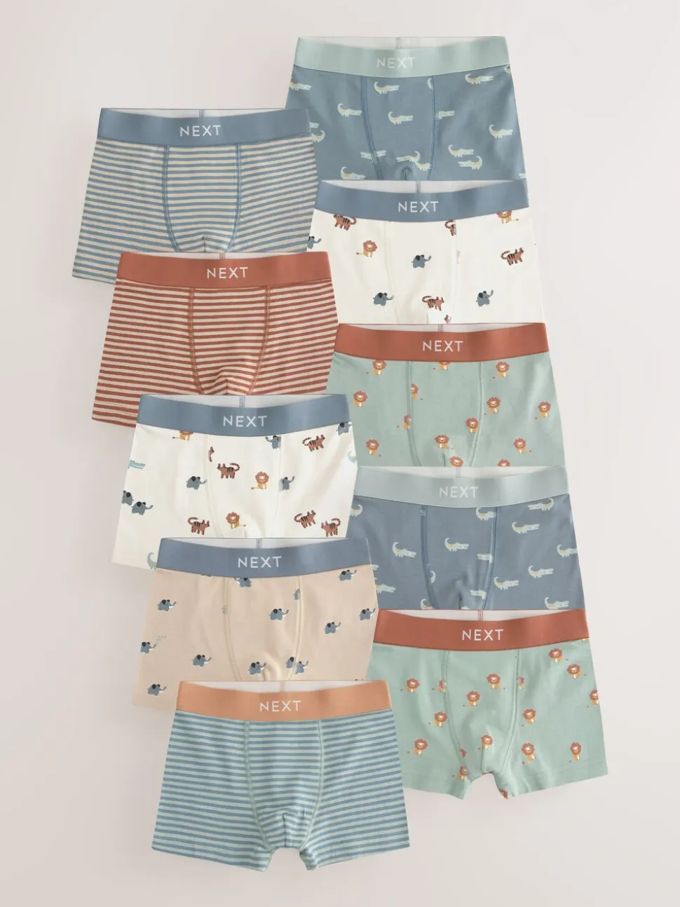 Mini-safariprint - Verpakking van 10 trunks (1,5-16jr)