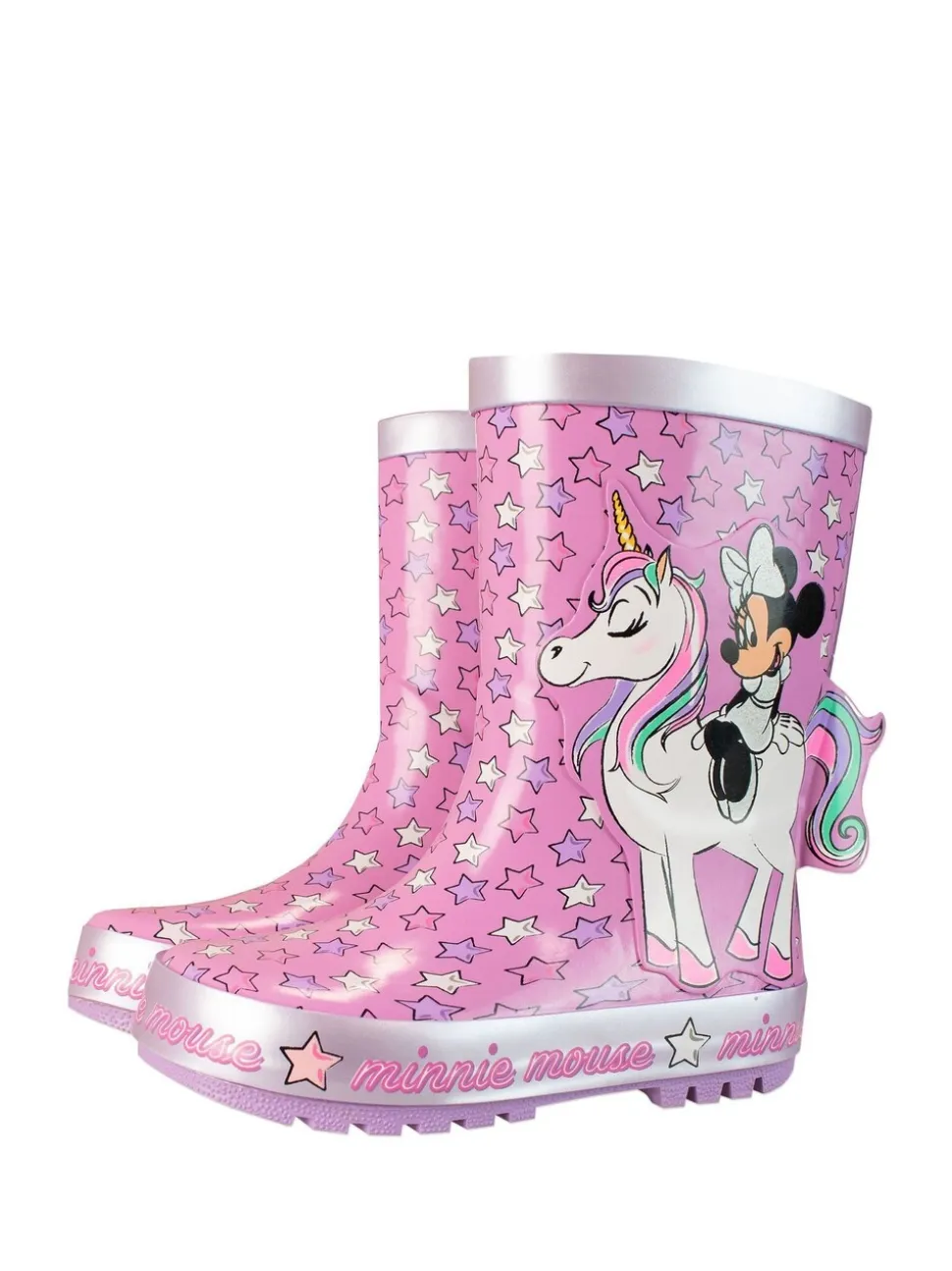 Minnie Mouse-figuur Laarzen met eenhoorn Print