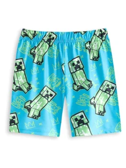 Mintblauw - Vanilla Underground Boys 100% Cotton Minecraft Short Sleeve Short Leg Pyjamas Set Pack of 2