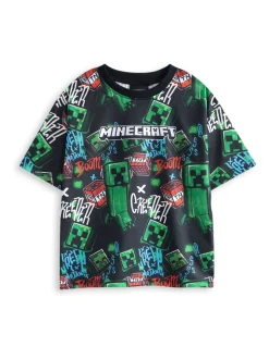 Mintblauw - Vanilla Underground Boys 100% Cotton Minecraft Short Sleeve Short Leg Pyjamas Set Pack of 2