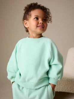 Mintgroen - Sweatshirt met ronde hals (3 mnd-7 jr)