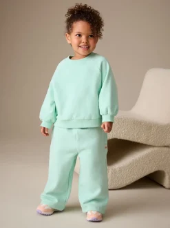 Mintgroen - Sweatshirt met ronde hals (3 mnd-7 jr)