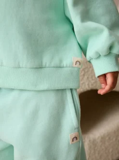 Mintgroen - Sweatshirt met ronde hals (3 mnd-7 jr)
