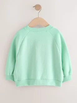 Mintgroen - Sweatshirt met ronde hals (3 mnd-7 jr)