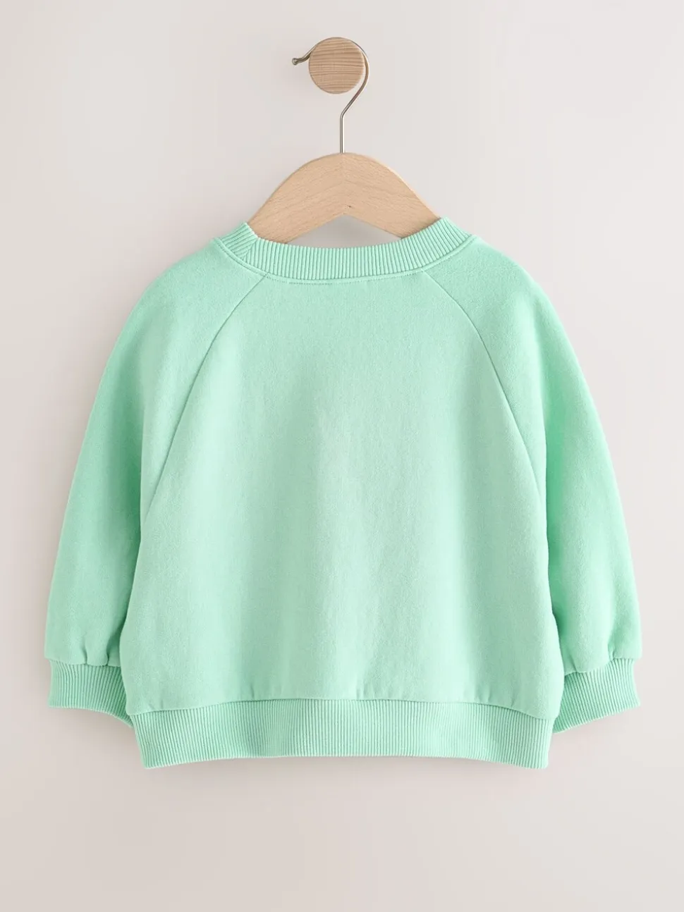 Mintgroen - Sweatshirt met ronde hals (3 mnd-7 jr)
