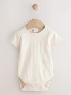 Mintgroen gestreept - Babyset van rompertje met korte mouwen en bretelbroek (0mnd -2jr)