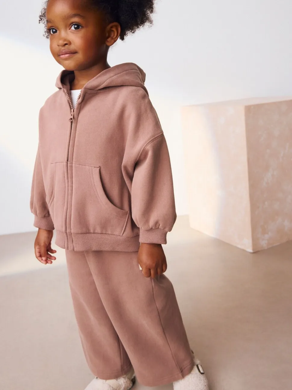 Mokkabruin - Hoodie met ritssluiting (3 mnd-7 jr)