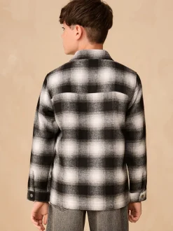Mono Core zwart-wit - Overshirt met rits en ruitjes (3-16jr)