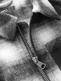 Mono Core zwart-wit - Overshirt met rits en ruitjes (3-16jr)