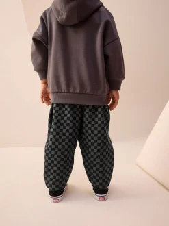 Mono dambordmotief - Wide Leg Jersey Joggers (3mths-7yrs)