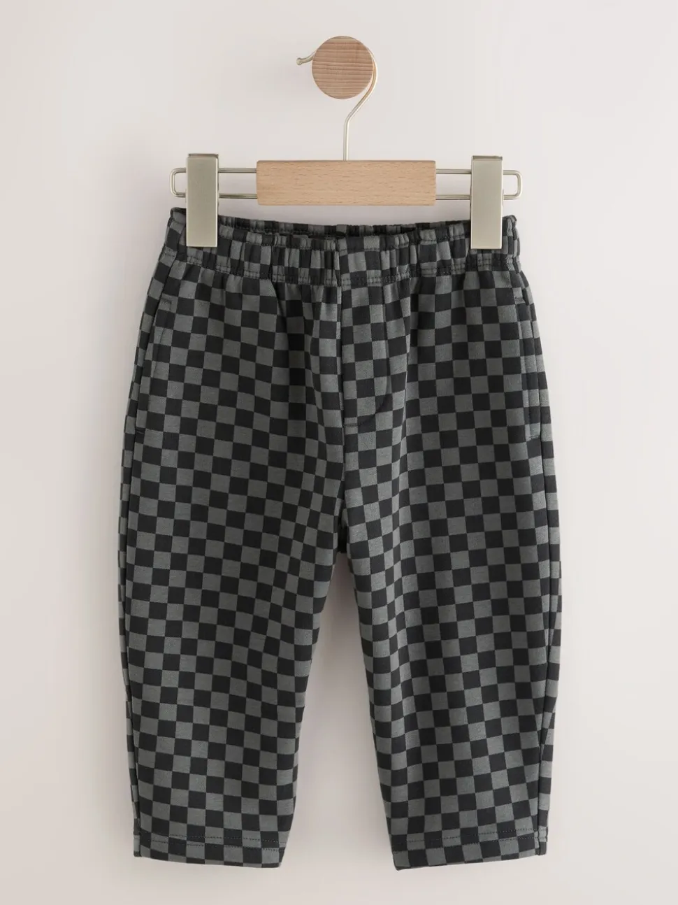 Mono dambordmotief - Wide Leg Jersey Joggers (3mths-7yrs)