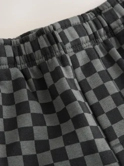 Mono dambordmotief - Wide Leg Jersey Joggers (3mths-7yrs)