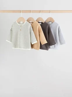 Mono Streep - Baby T-shirts met lange mouwen 4 stuks (0mnd-2jr)
