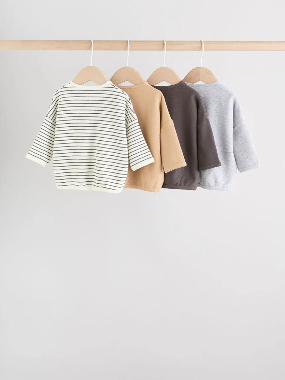 Mono Streep - Baby T-shirts met lange mouwen 4 stuks (0mnd-2jr)