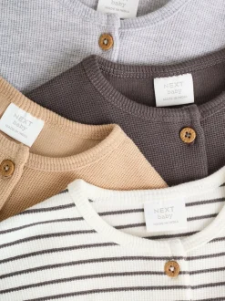 Mono Streep - Baby T-shirts met lange mouwen 4 stuks (0mnd-2jr)