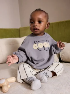 Monochroom - Baby sweatshirt en joggingbroek set (0mnd-2jr)