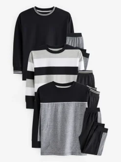 Monochroom - Pyjama met korte pijpen 3 stuks (3-16jaar) (3-16jaar)