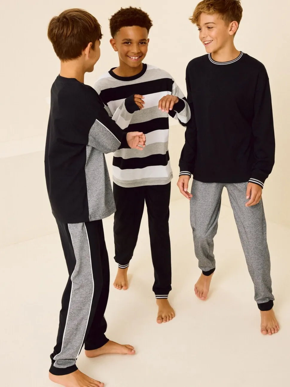 Monochroom - Pyjama met korte pijpen 3 stuks (3-16jaar) (3-16jaar)