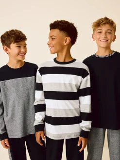 Monochroom - Pyjama met korte pijpen 3 stuks (3-16jaar) (3-16jaar)