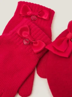 Monsoon - Strik baret van wol & handschoenenset