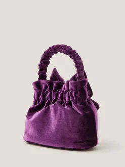 Monsoon Bow Velvet Pouch Bag