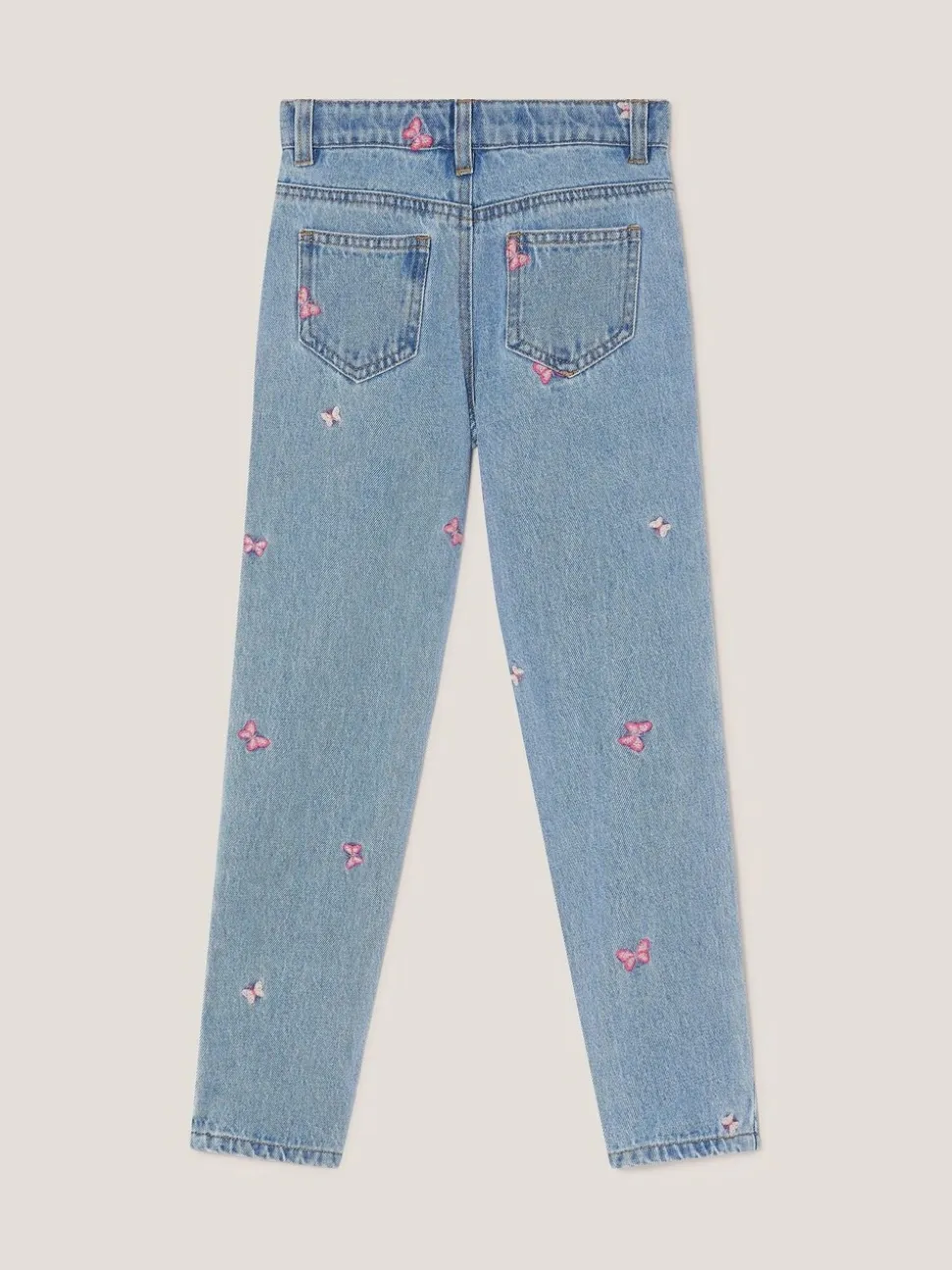 Monsoon Butterfly Embroidered Straight Leg Jeans